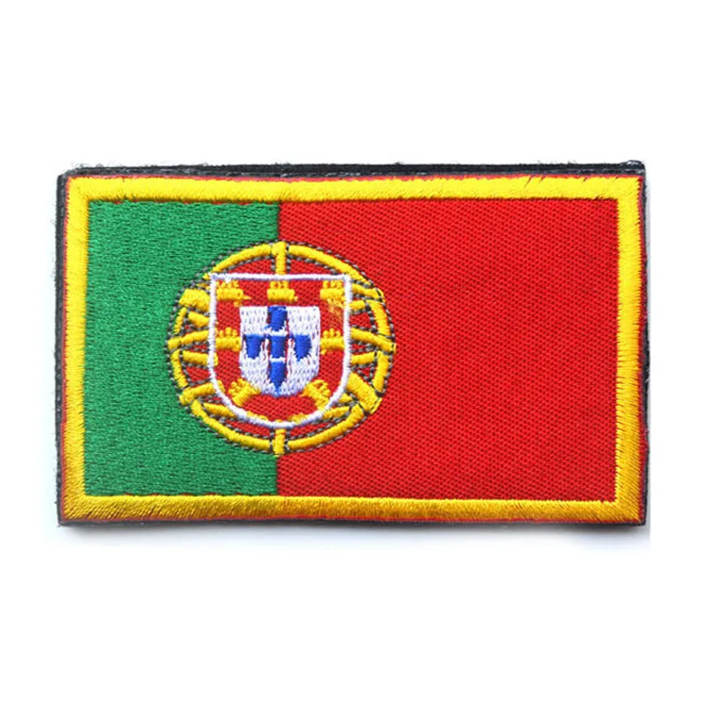 Portugal Тканевые нашивки в виде флага страны, военные нашивки в Россию, Японию, индийскую, ирландскую, немецкую нашивку с крючком, флаг Израиля, нашивки для рюкзака - Цвет: Portugal