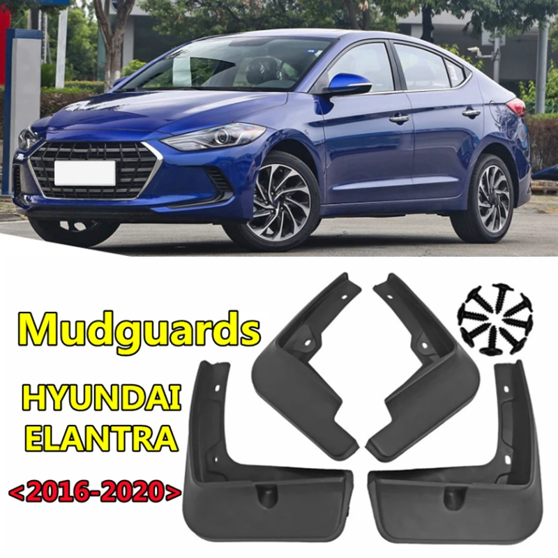 

4pcs Car Tire Mudguards For HYUNDAI ELANTRA 2016-2020 Auto Exterior Parts Wheel Mud Flare Flaps Protection Fender Splash Guards