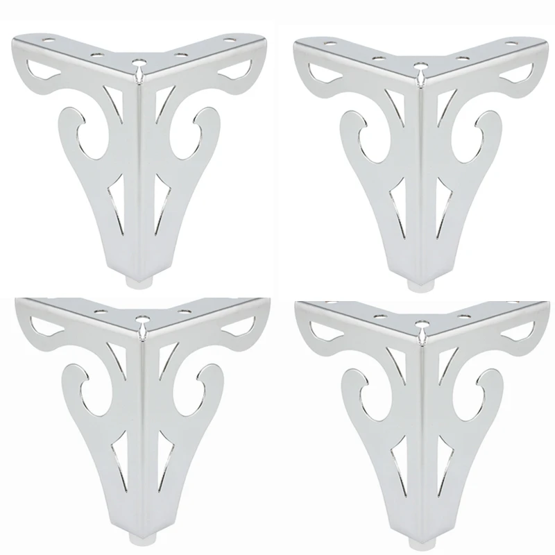 

4pcs 10/12.5cm Height Table Bed Legs with Screws Hollow Out Modern Furniture Sofa Legs Cupboard Desk Dressers Kitchen Cabinets
