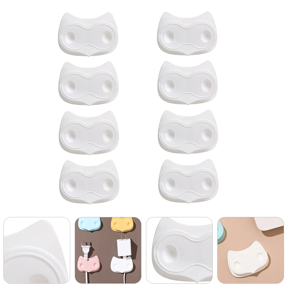 

8pcs Wire Cord Organizer Wall-mounted Cord Management Rack Adhesive Plug Holders