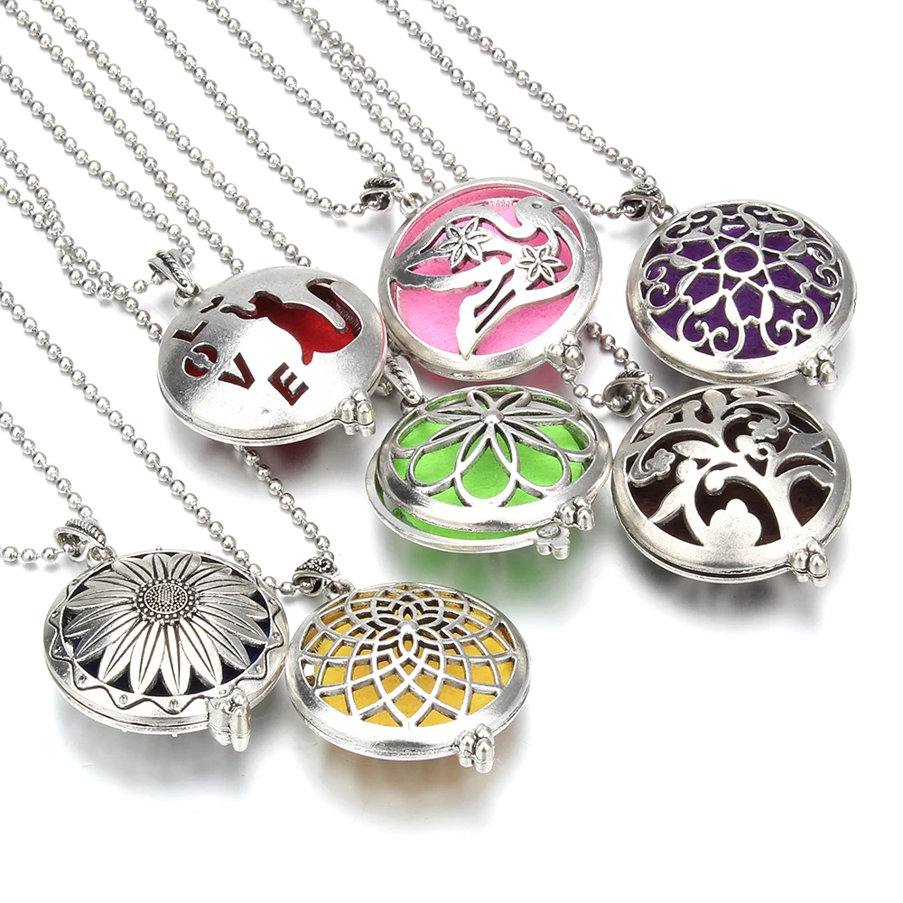 Новое ожерелье для ароматерапии винтажный цветок бабочка дерево птица кошка