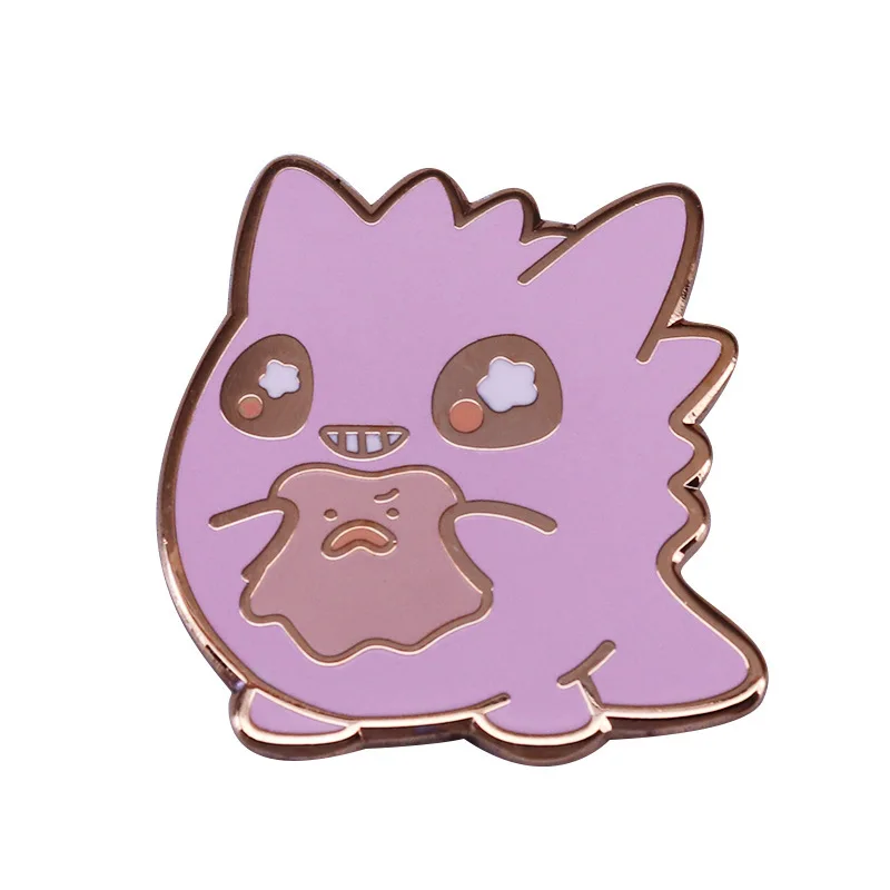 Милые японские жесткие эмалевые заколки манга розовые ГЭН призраки аниме эльфы