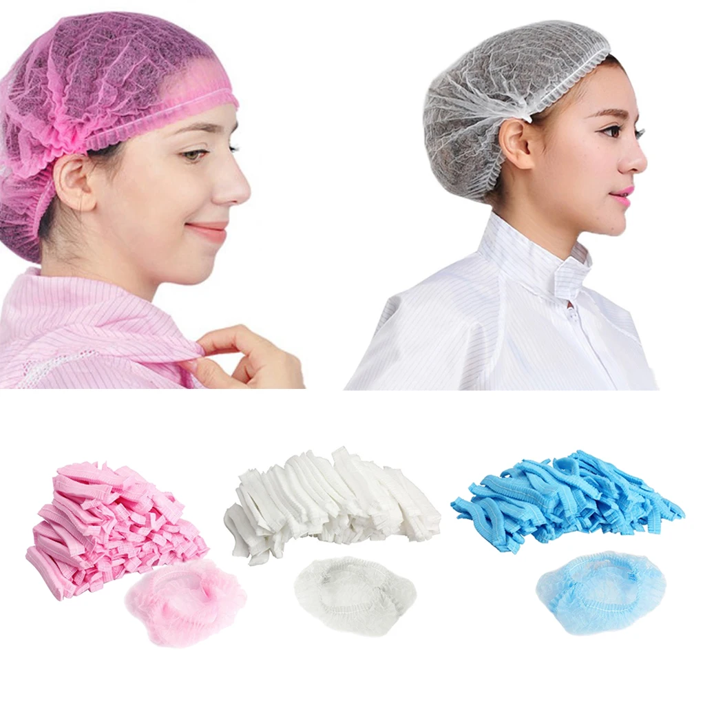100 шт. одноразовые накладки для волос пылезащитные колпачки дышащие головные
