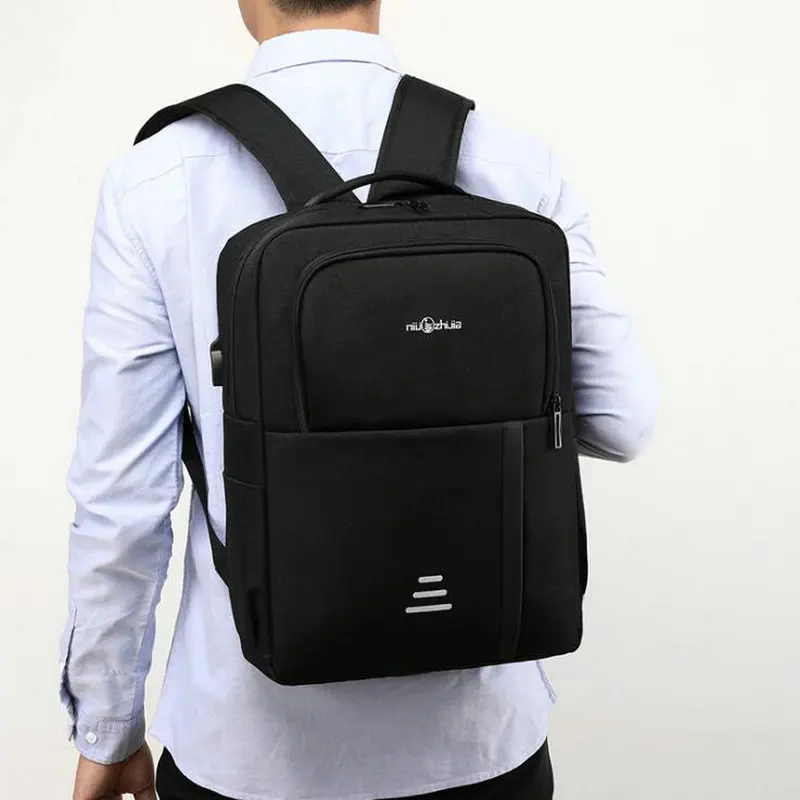 Мужской деловой рюкзак для ноутбука вместительный водонепроницаемый улицы