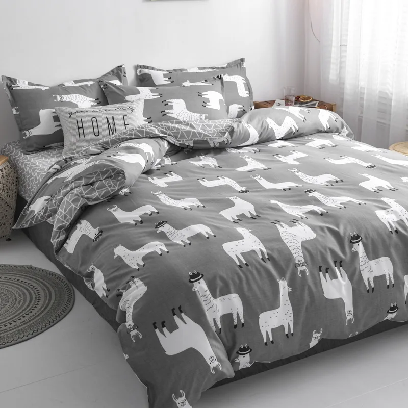 Воздухопроницаемые хлопковые пододеяльники из 4 предметов всесезонное