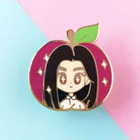 kawaii apple girl enamel pins cute cartoon delicious fruit plant lapel pin jacket jeans badge brooch fashion accessories jewelry
