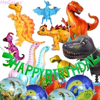 dinosaur themed party balloons garland kit for birthdays baby showers party decoration t rex velociraptor brontosaurus balloon