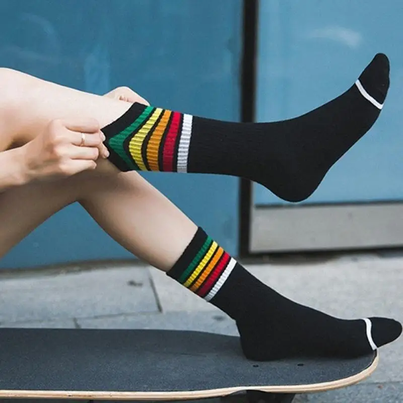 Хлопковые носки с буквенным принтом 3 цвета прочные модные для катания на коньках