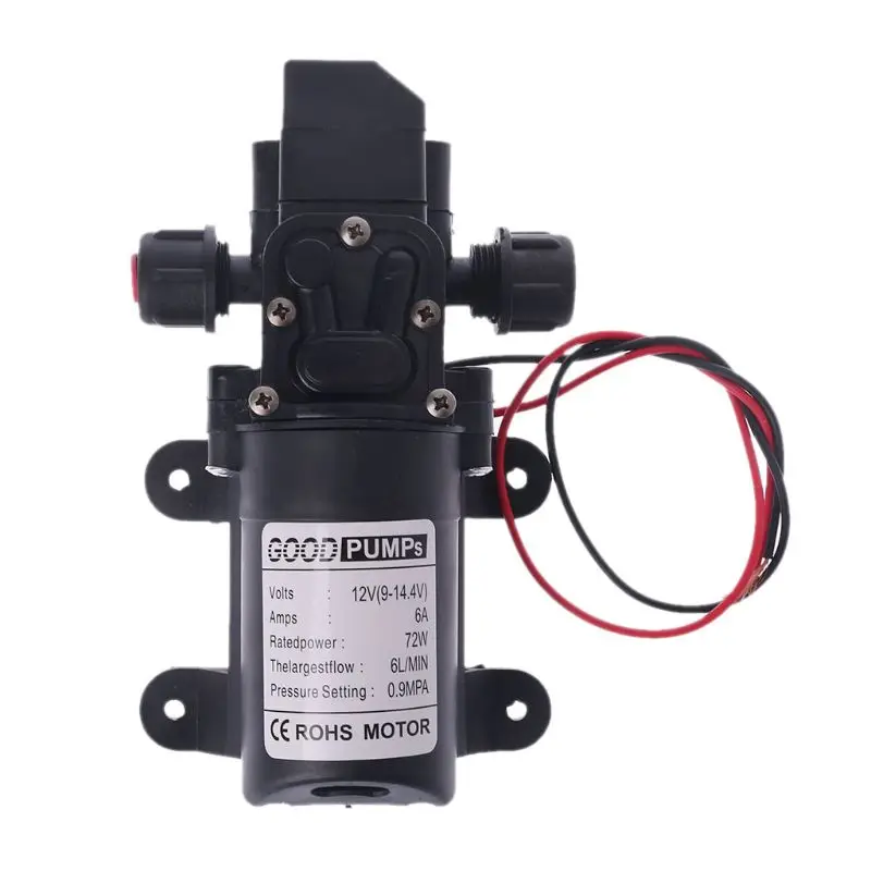

Small Accessories Suitable For DC 12V 70W 130PSI 6L/Min Water High Pressure Pump Diaphragm Self-priming Pump