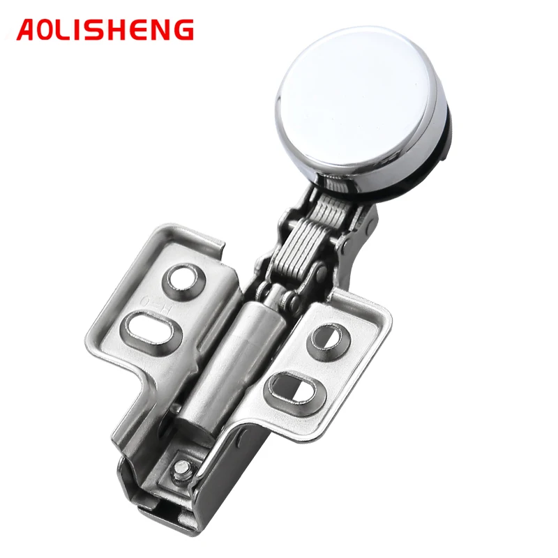 

AOLISHENG Glass Door Hinge 35mm Cup Head Hydraulic Buffer Aluminum Alloy Door Frame Cabinet Door 26mm Mini Hinge