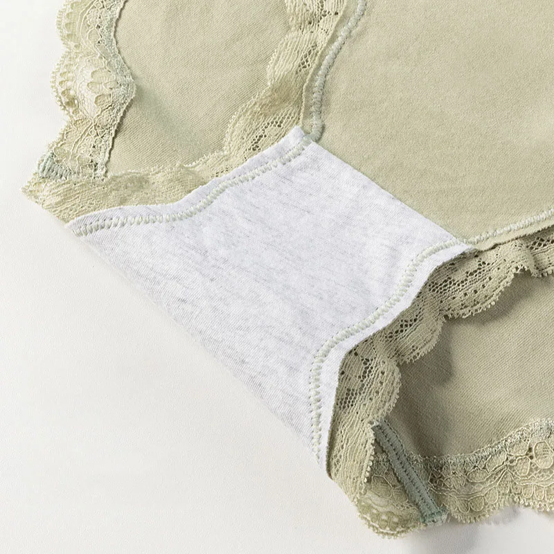 Трусики женские хлопковые оранжевые/синие/зеленые со средней посадкой M L |