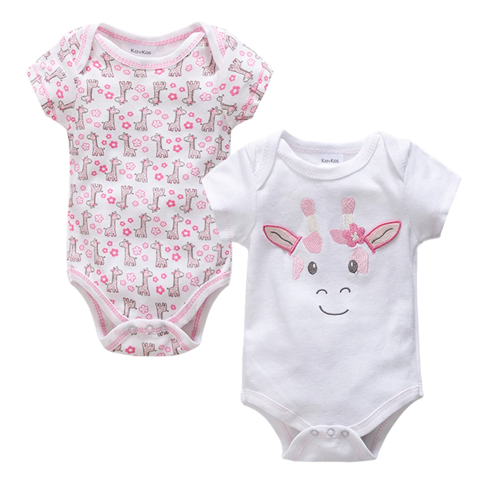 

Honeyzone 2pcs/Set Baby Girl Clothes Детская Одежда Baby Body suit Giraffe Print Pink Newborn Body Bebe Pour Enfant Romper 0-12m