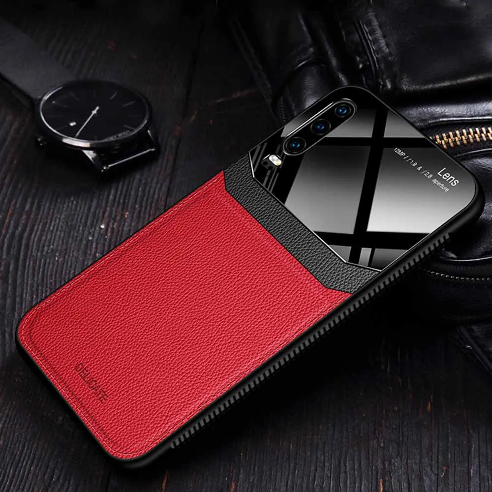 Гибридный чехол для Huawei P20 P30 P40 50 Pro Lite кожаный акриловый Mate 10 20 30 40 Plus