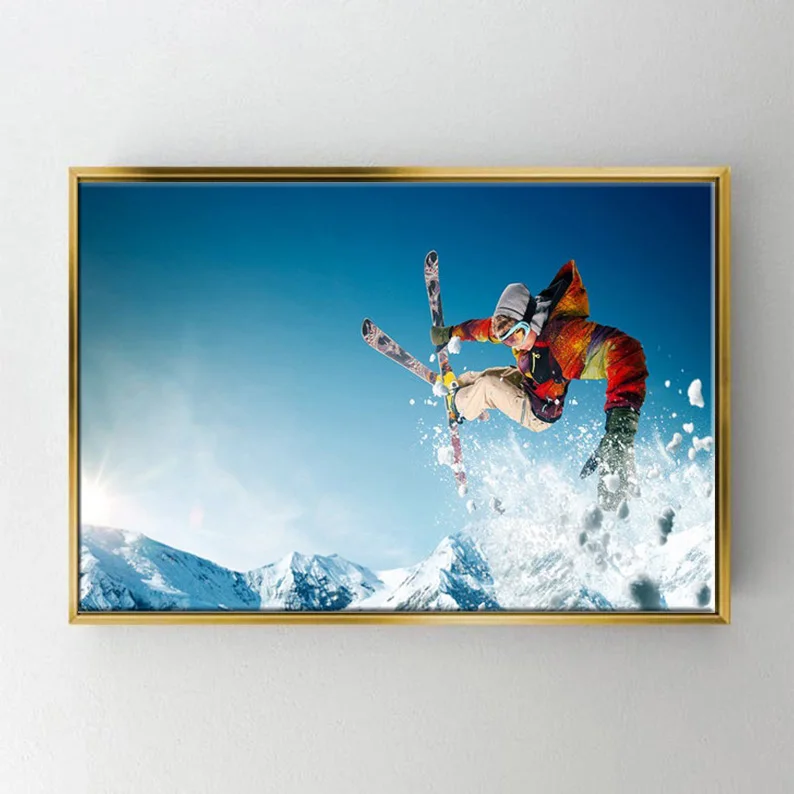 

Настенная картина на холсте для катания на лыжах, прыжках и лыжах