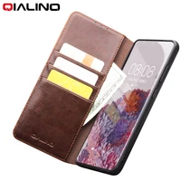 qialino genuine leather bag phone shockproof case for samsung s20 ultra fashion luxury flip cover for samsung s20 plus 5g