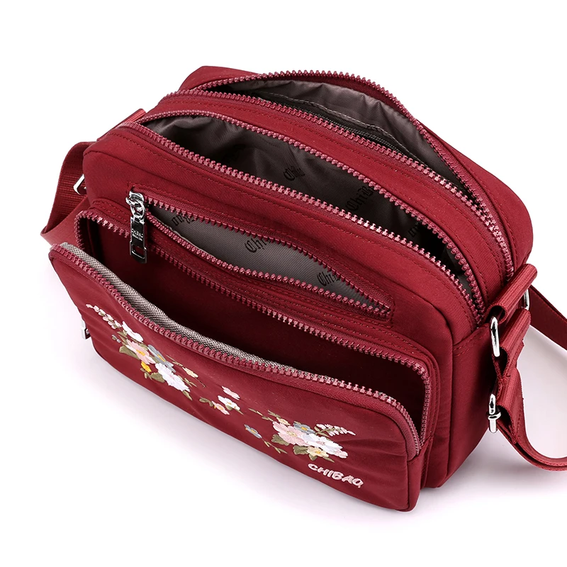 Bags for Women Nylon Crossbody Waterproof Female Messenger Bag Embroidery Shoulder Bag Small Fashion Women Messenger Bags