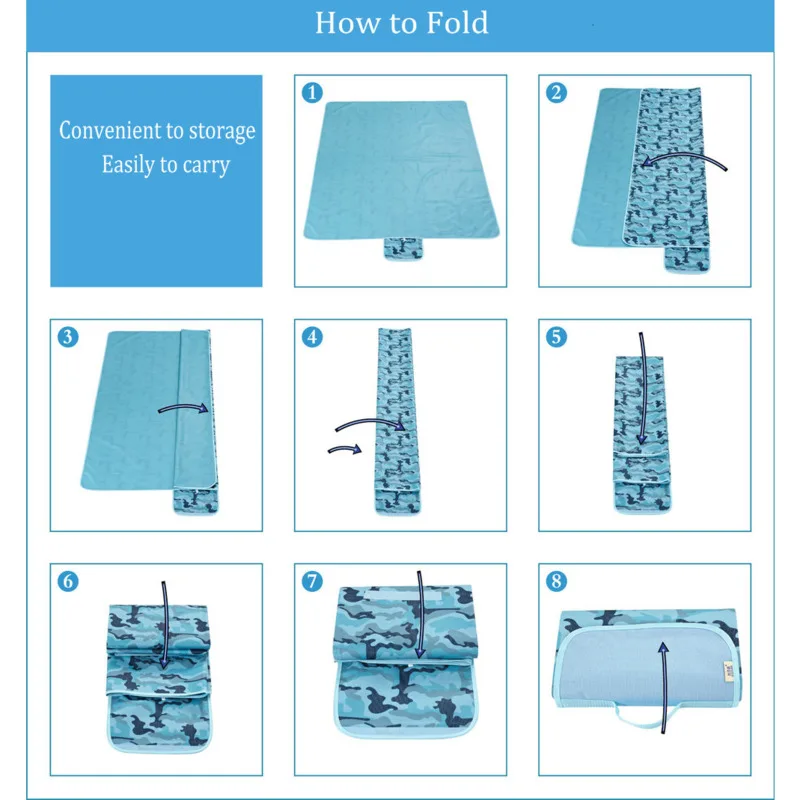 Водонепроницаемое одеяло для пикника на открытом воздухе портативный складной