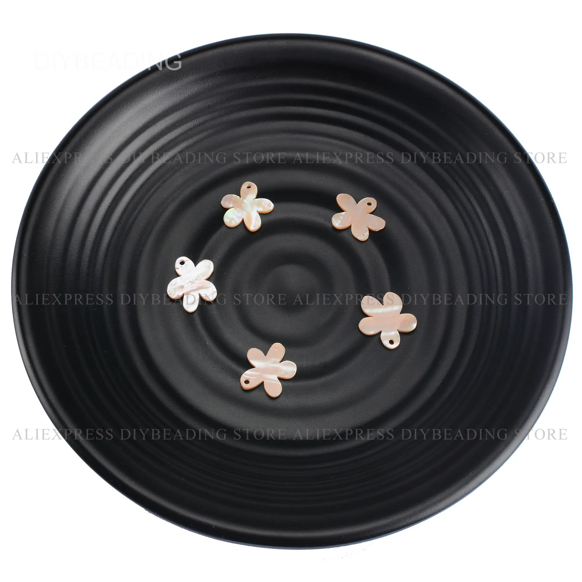 

2-10 Pcs Natural Abalone Shell Delicated Flower Pendant Beads for Jewelry Making 100% Real Shell Floral Beads (15 20 30mm)