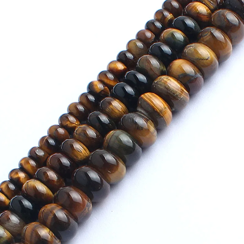 

Natural Stone Beads Yellow Tiger Eye Stone Rondelle Beads For Jewelry Making 15.5inches 6/8/10mm Spacer Beads Making Bracelet