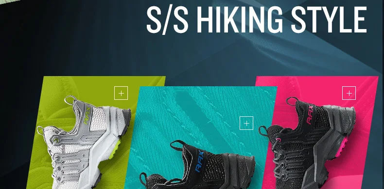 Rax Hiking Shoes Women Summer Big Size Breathable Ligjtweight Women Jogging Shoes Outdoor Sports Sneakers Female Antikid Shoes
