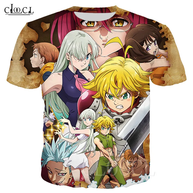 T-Shirt 1 Забавная футболка с 3D принтом «The Seven Deadly Sins», Harajuku, футболки, одежда, топы, новинка, футболки большого размера, уличная одежда, спортивные топы - Цвет: T-Shirt 1