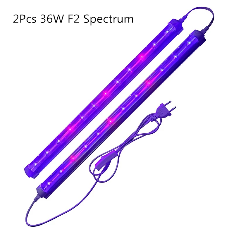 2Pcs 36W F2 Groleds светильник для растений светодиодный светильник для выращивания 36 Вт Фито лампы светодиодный светильник для выращивания полный лампы спектра для растений Фито Лампа цветок рассада Hro - Испускаемый цвет: 2Pcs 36W F2