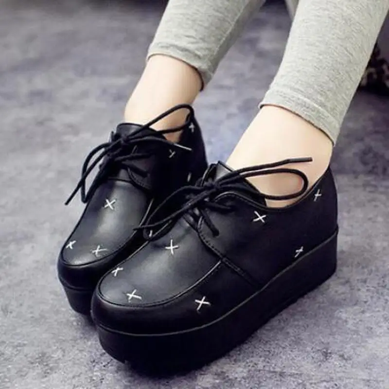 Новинка осени 2020 модные британские готические панковские туфли на плоской