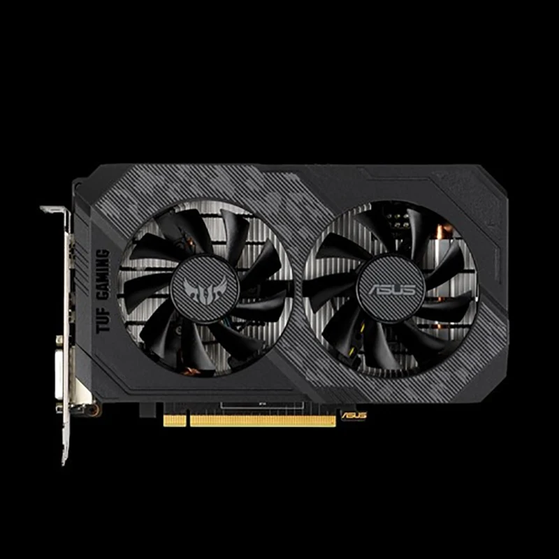Asus TUF Gaming GeForce®Видеокарта GTX 1650 4 Гб GDDR6 HDMI-совместимая с DP DVI (TUF-GTX1650-O4GD6-P-GAMING) |