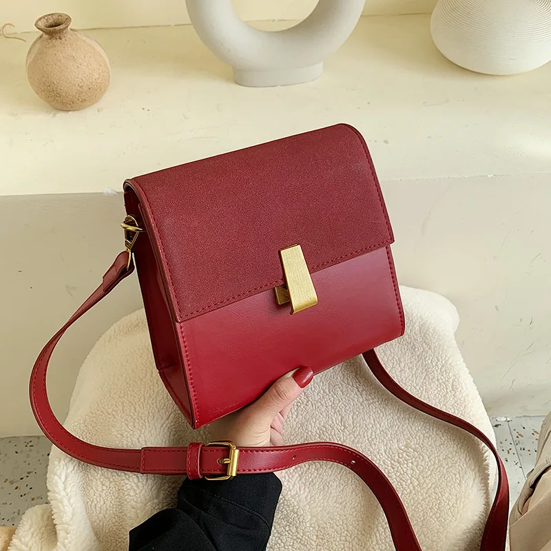 Стильный и простой матовый цветной флип на одно плечо сумка через | Багаж сумки