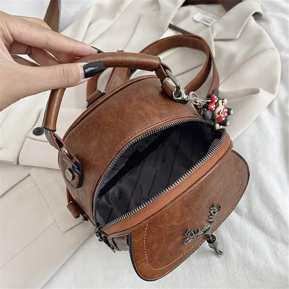 

Small Multifunction Backpacks High Quality Leather Fashion Tassel Ladies Shoulder Bag 2021 Backpacks for School Teenagers Girls