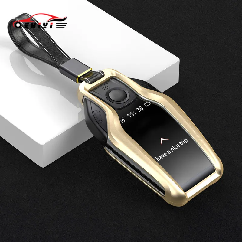 

Car key case is suitable for new BMW 7 series 3 series 5 series X1X3X5 key protection buckle aluminum alloy keychain shell