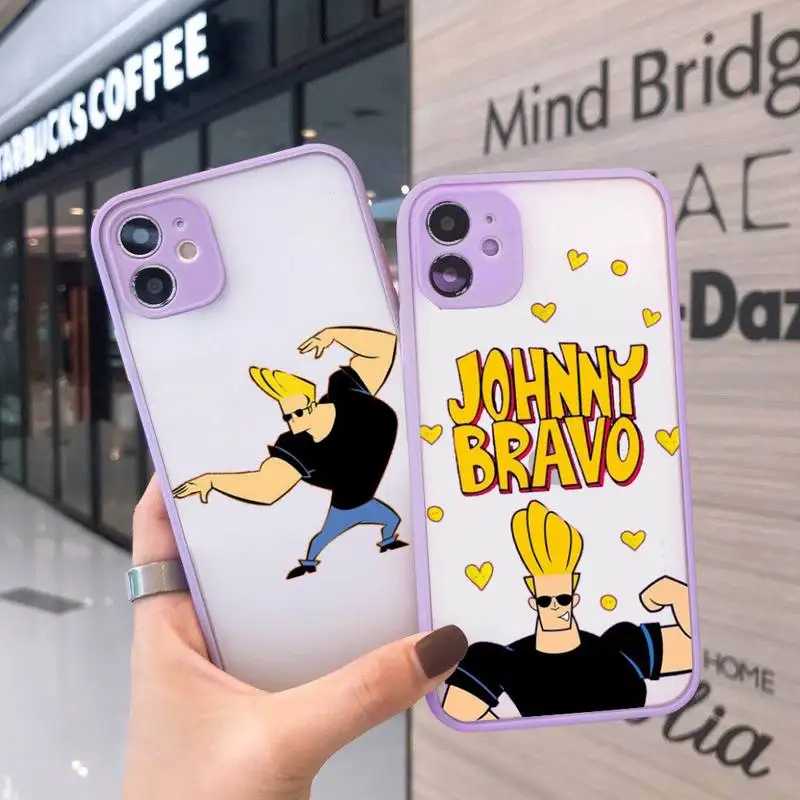 Забавные мультяшные чехлы для телефонов Jonhy Bravo Матовый Прозрачный чехол iPhone 7 8 11