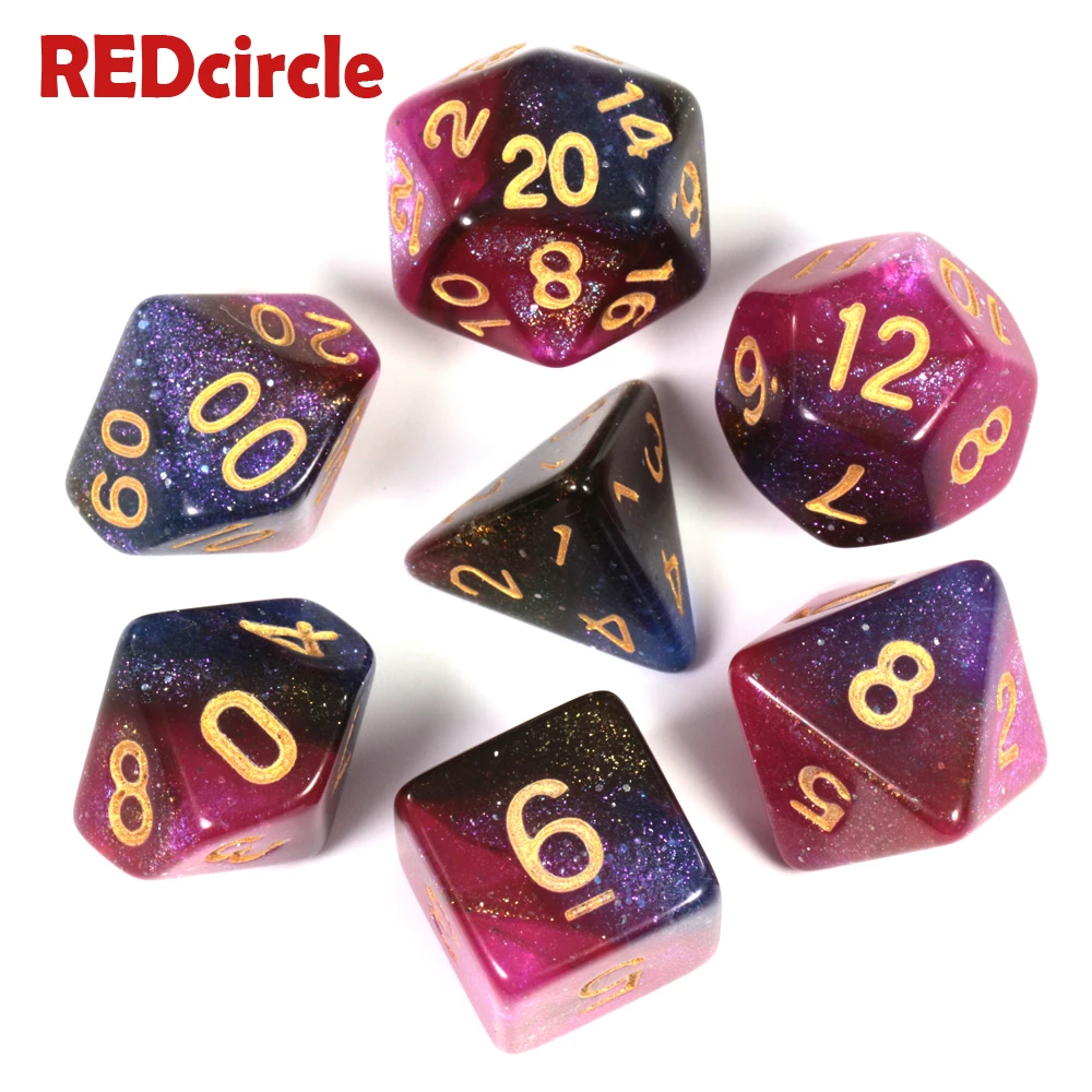 Совершенно новая забавная Вечеринка Вселенная Галактика кости 7 шт DnD RPG игры