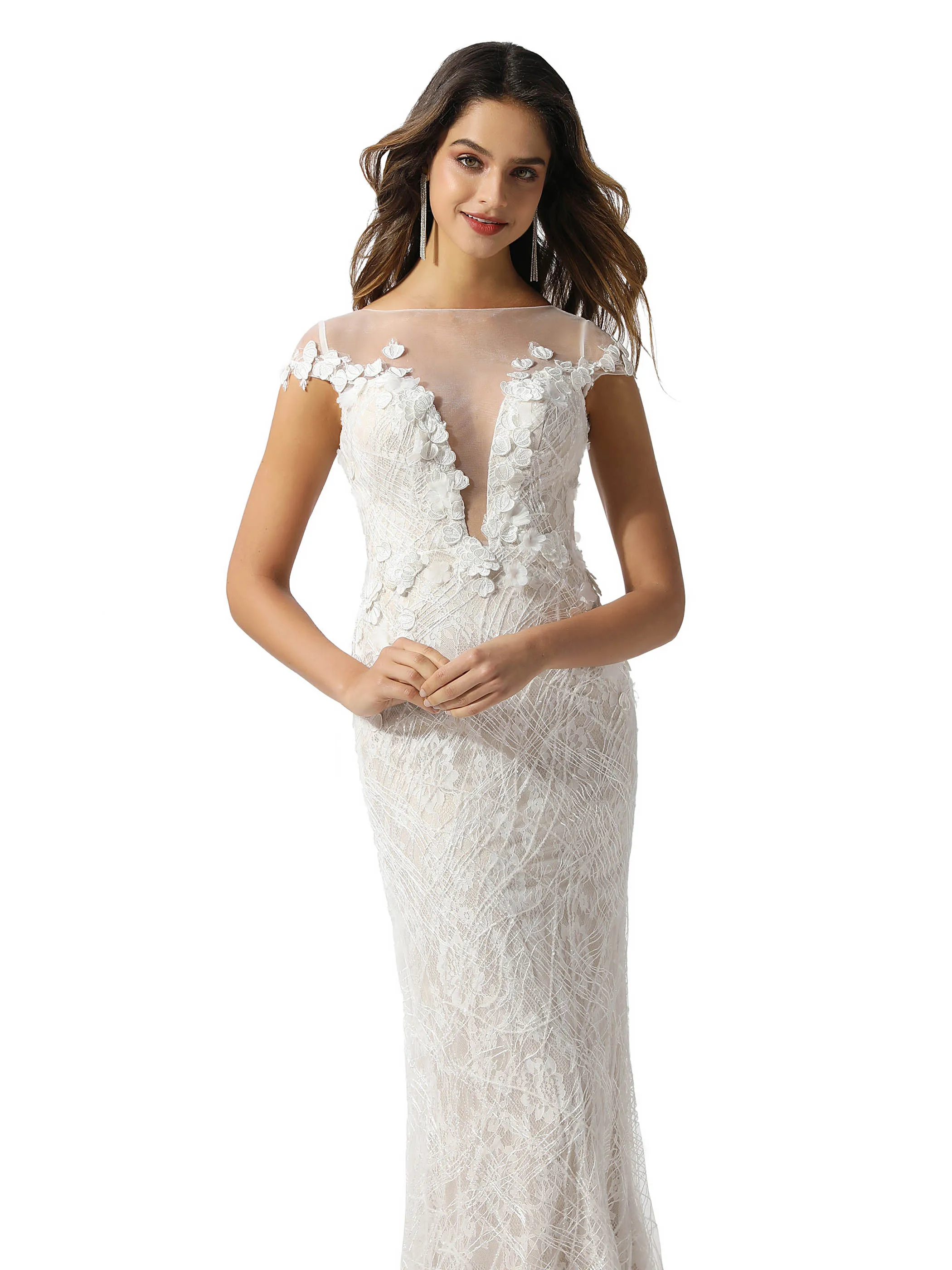 Tanpell/кружевное свадебное платье цвета слоновой кости с вырезом лодочкой