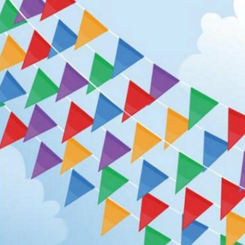 125 футов в длину флаг 100 разноцветный пластиковый из ПВХ баннер выемка украшение |