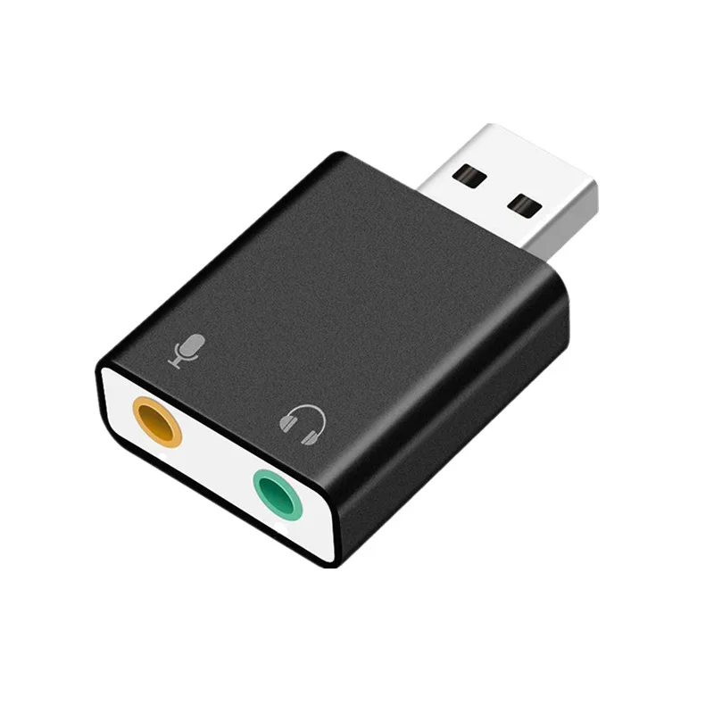 

USB-звуковая карта 7,1, USB аудио интерфейс, наушники, 3,5 мм адаптер, звуковая карта для микрофона, динамика, ноутбука, PS4, внешняя звуковая карта