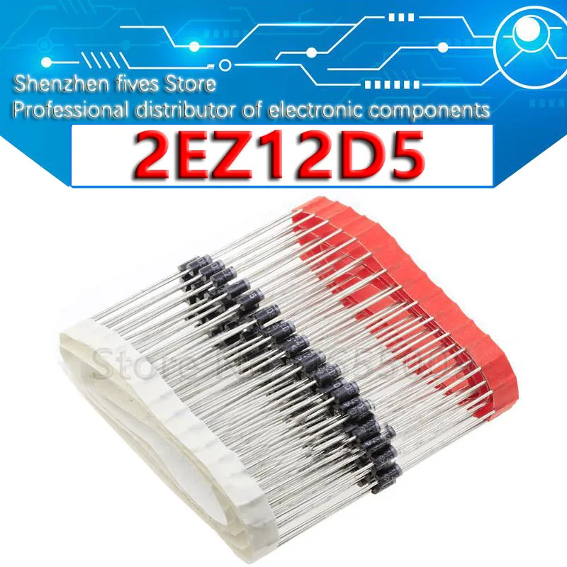 20 шт./лот 2 Вт Зенер диод 2EZ12D5 12В трубка DO 15 ZY12|Диоды| |