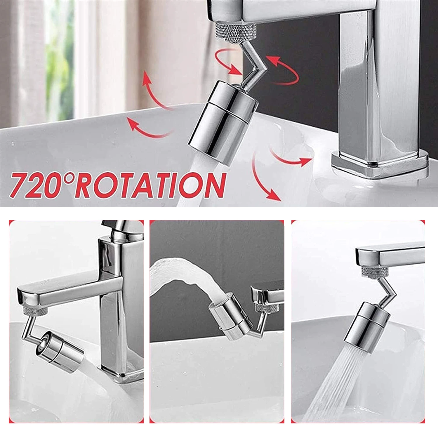 

720 Rotatable TAP FILTER Kitchen Supplies Anti Splash Economizer Water Bubbler Splash Filter Water Saving Faucet for Bathroom
