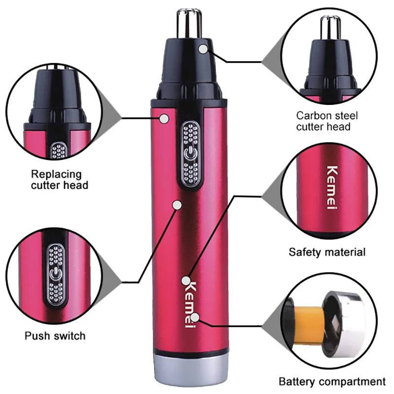 Триммер 3 в 1 для носа и ушей машинка стрижки бороды бритва бровей удаление волос