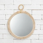 Настенное зеркало для макияжа, из ротанга