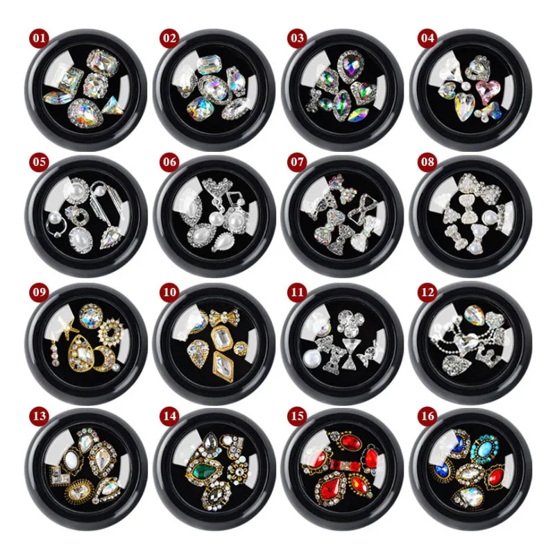Новые разноразмерные Стразы для ногтей 3D Crystal AB Clear Nail камни дизайна декоративные