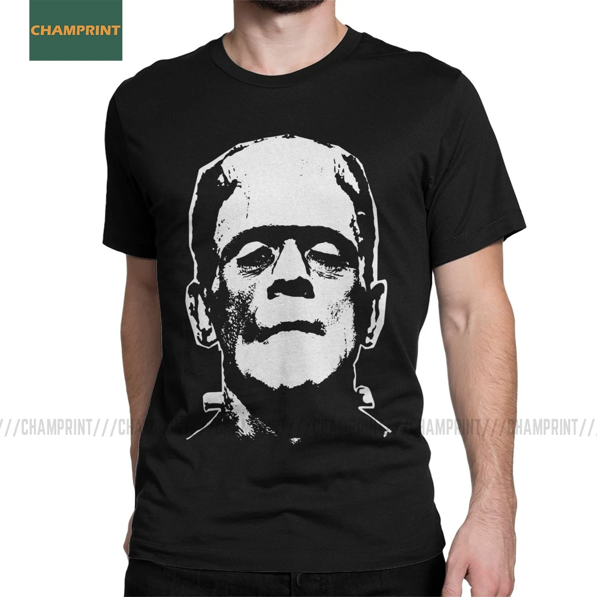 Men Frankenstein T Shirt Monster Classic Halloween Karloff Dracula Horror Cotton Clothing Short Sleeve Tees Plus Size T-Shirts