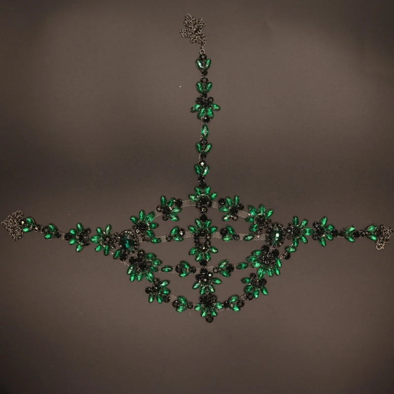 

24BC Women's Veil Masks Rhinestone Chain Face Mask Nightclub Dance Party Costume Face Decor Facemask Hollow Net Party Show