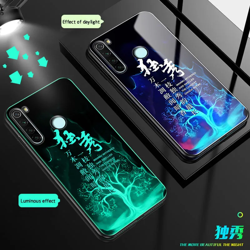 Чехол в виде светящегося стекла для Xiaomi mi 9 A3 Lite CC9 E задняя крышка для Xiaomi mi 9 se mi x 2S redmi note 8 7 K20 pro Чехол для телефона Coque