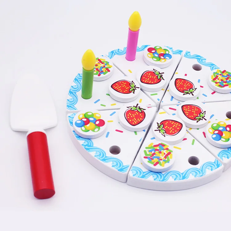 26 шт красочные деревянные игрушки набор тортов вечерние еда обучающая симуляция