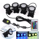 RGB светодиодный подводный светильник s DC 12V EU стандартов Австралии, США, Великобритании и Водонепроницаемый лампа плавательные бассейны фонтаны Сад Аквариум подводный точечный светильник