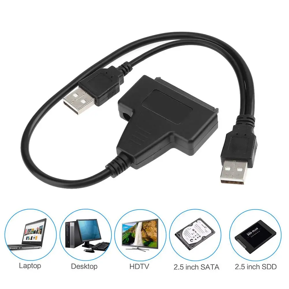 

Переходник USB 2,0/SATA, 30 см, 2,5/3,5 дюйма, для жесткого диска SSD