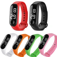 m3 led wristwatch fitness color screen smart sport bracelet activity running tracker heart rate for men women silicone watch