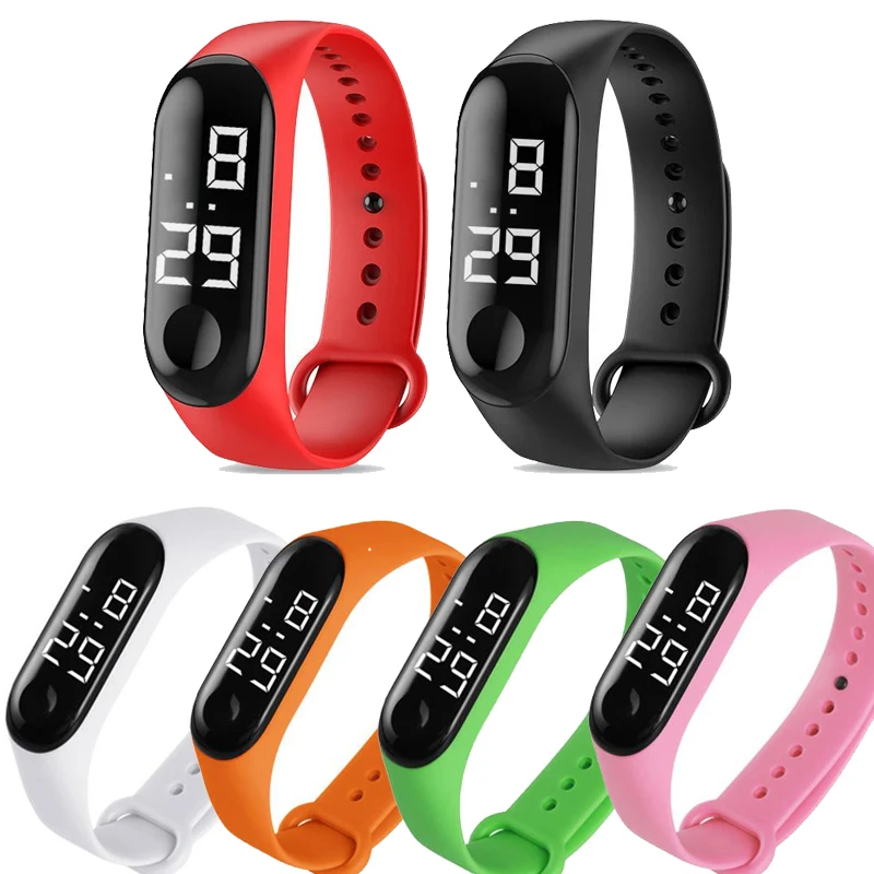M3 светодиодные наручные часы фитнес Цвет Экран Smart Watch Sport Браслет активность езда
