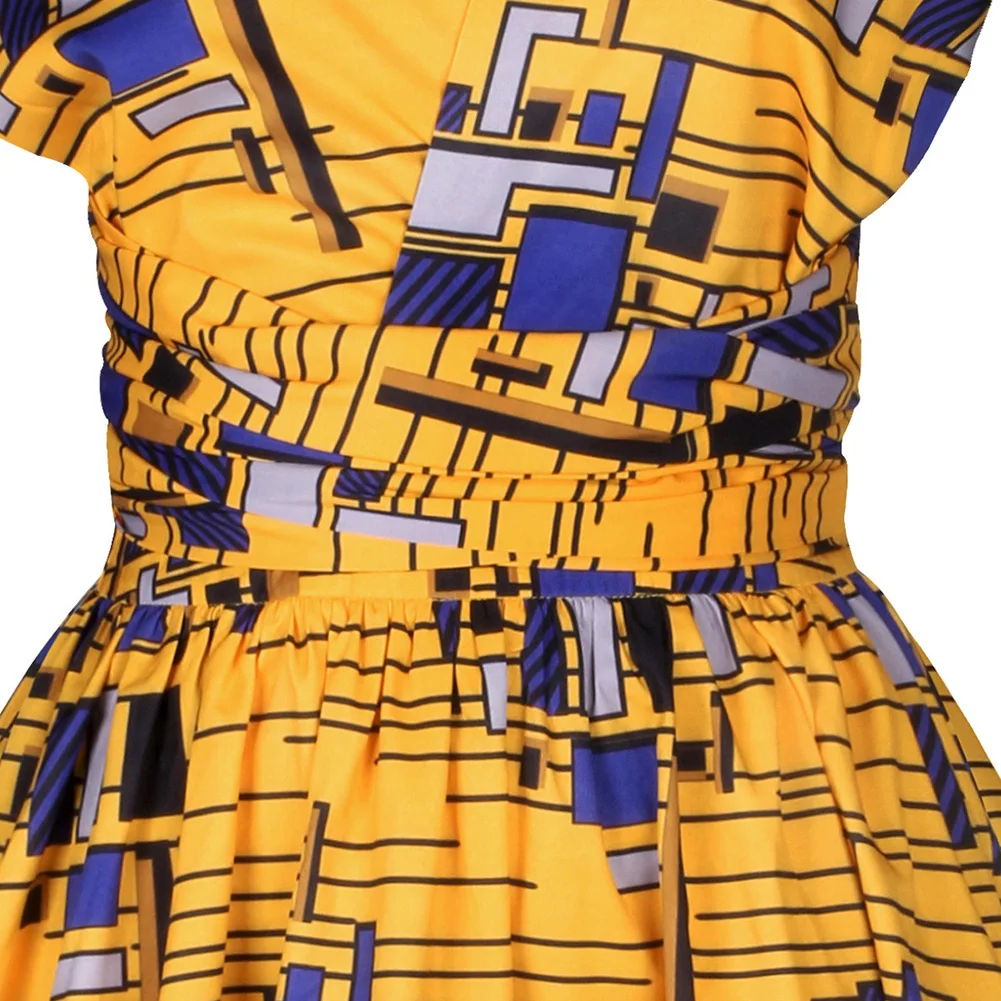 Модное женское богемное платье с цветочным принтом в африканском стиле